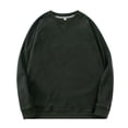 thumbnail image 2 of pstuiky Camisas para hombre de manga larga, Sudadera con capucha de cuello redondo para hombre, color liso, holgada, informal, de manga larga, con cuello redondo salir tops s, 2 of 3