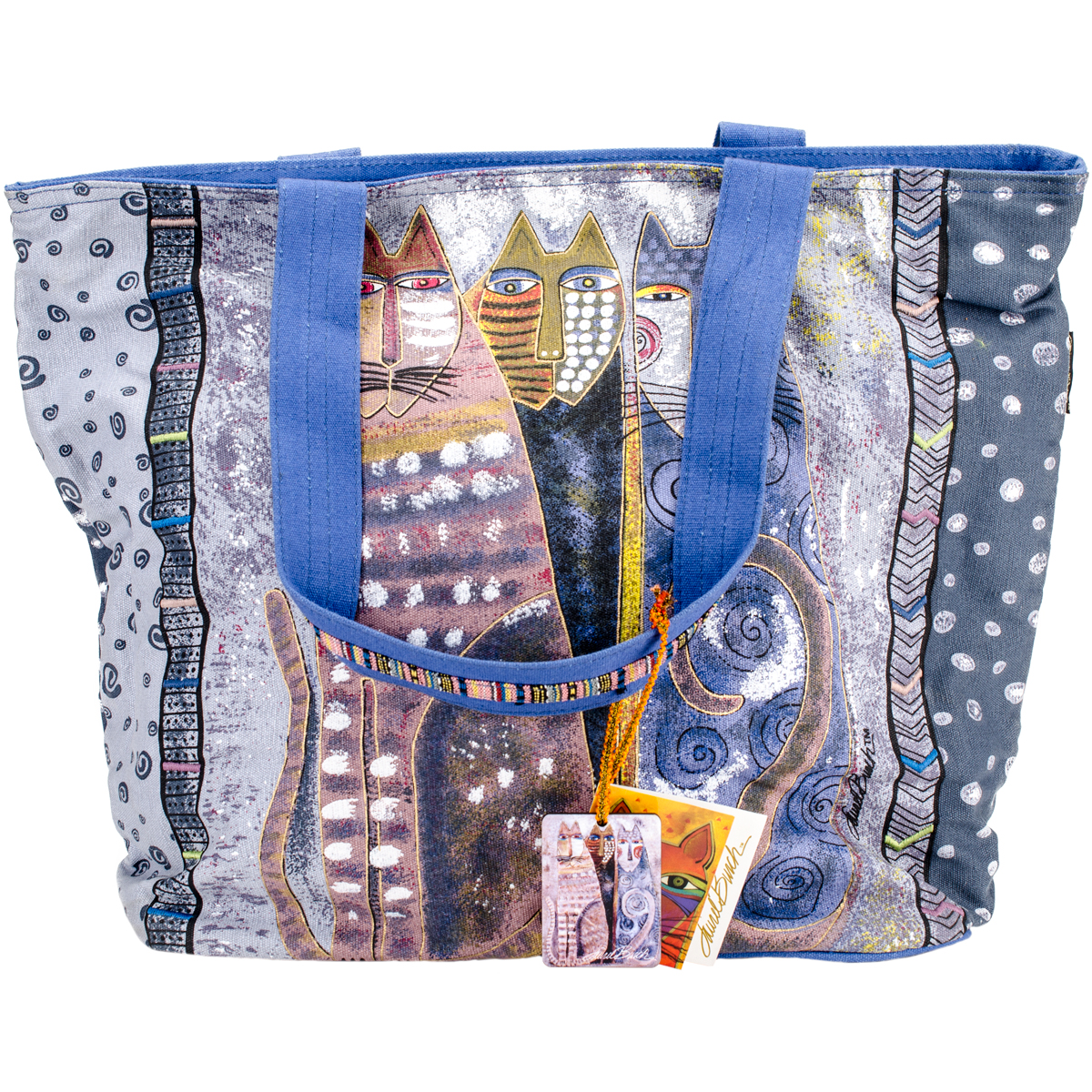 Shoulder Tote Zipper Top 21"X6.5"X15"Autumn Felines, Pk 1, Laurel