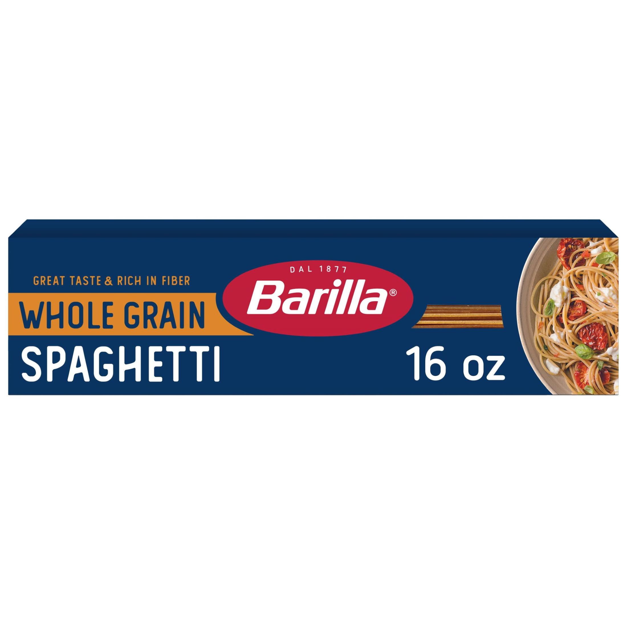 (6 pack) Barilla Whole Grain Spaghetti, 100% Whole Wheat, 16 oz. Box