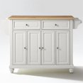 thumbnail image 3 of Crosley Furniture Cambridge Natural Wood Top Kitchen Island in White, 3 of 9