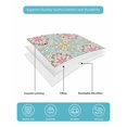 thumbnail image 4 of Full Size Quilt Bedding Set, Pink Green Flowers Reversible Summer Quilt 3 Pieces, Country Botanical Abstract Floral Patterned Lightweight Bedspreads Coverlets with 2 Pillow Shams for All Seasons, 4 of 5