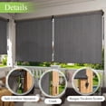 thumbnail image 5 of DIFY 12' x 8' Outdoor Roller Shade, Cordless Patio Blinds for Porch Pergola Balcony Deck Windows, Grey, 5 of 7