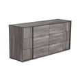 thumbnail image 5 of Modrest Asus 6-Drawer Self Closing Modern MDF Wood Dresser in Elm/Matte Gray, 5 of 6