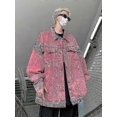 thumbnail image 2 of Men's Casual Jean Jacket Hip-hop Men Fits Denim Jacket Solid Male Co, 2 of 5