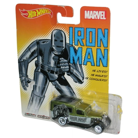Hot Wheels Marvel Iron Man '34 Dodge Deliver Real Riders Toy Car - (Plastic Loose From Card)
