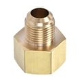 thumbnail image 3 of Uxcell 3/8 SAE Flare Male 1/2 SAE Female Thread Connector Brass Pipe Fitting, 3 of 5