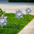 thumbnail image 4 of WLIZJ Clearance Sale! Under $10 Reflective Windmill 10 Pack Reflective Pinwheels Sparkly Bird Repellent Windmill (Silver Floral), 4 of 10