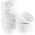 thumbnail image 5 of Bellemain Set of 6 Creme Brulee Porcelain Ramekins Mini Casserole Bowl Set, White, 4 oz Capacity, 5 of 7