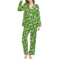 thumbnail image 3 of Christmas Pajamas Womens Pajamas Long Pants Sleepwear Sets Soft Comfy Night Wear V Neck Loungewear Cute Pajama Wear, 3 of 6