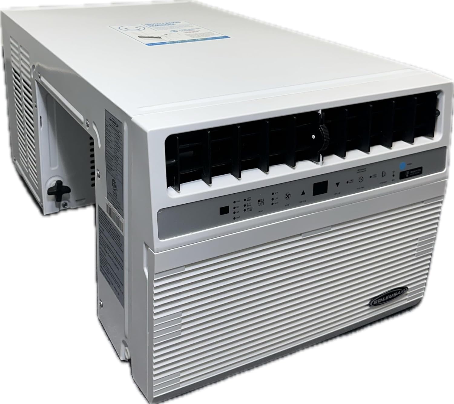 Soleus Air 12,000 BTU Air Conditioner with Heat Pump Energy Savings 115 Volts Wi-Fi, Saddle Mount