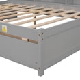 thumbnail image 5 of Full Size Daybed with Side Bookcases & 2 Drawers, Wooden Platform Bed Captain Bedframe, Full Daybed Sofa Bed Frame for Kids Teens Adul Bedroom, Gray, 5 of 7