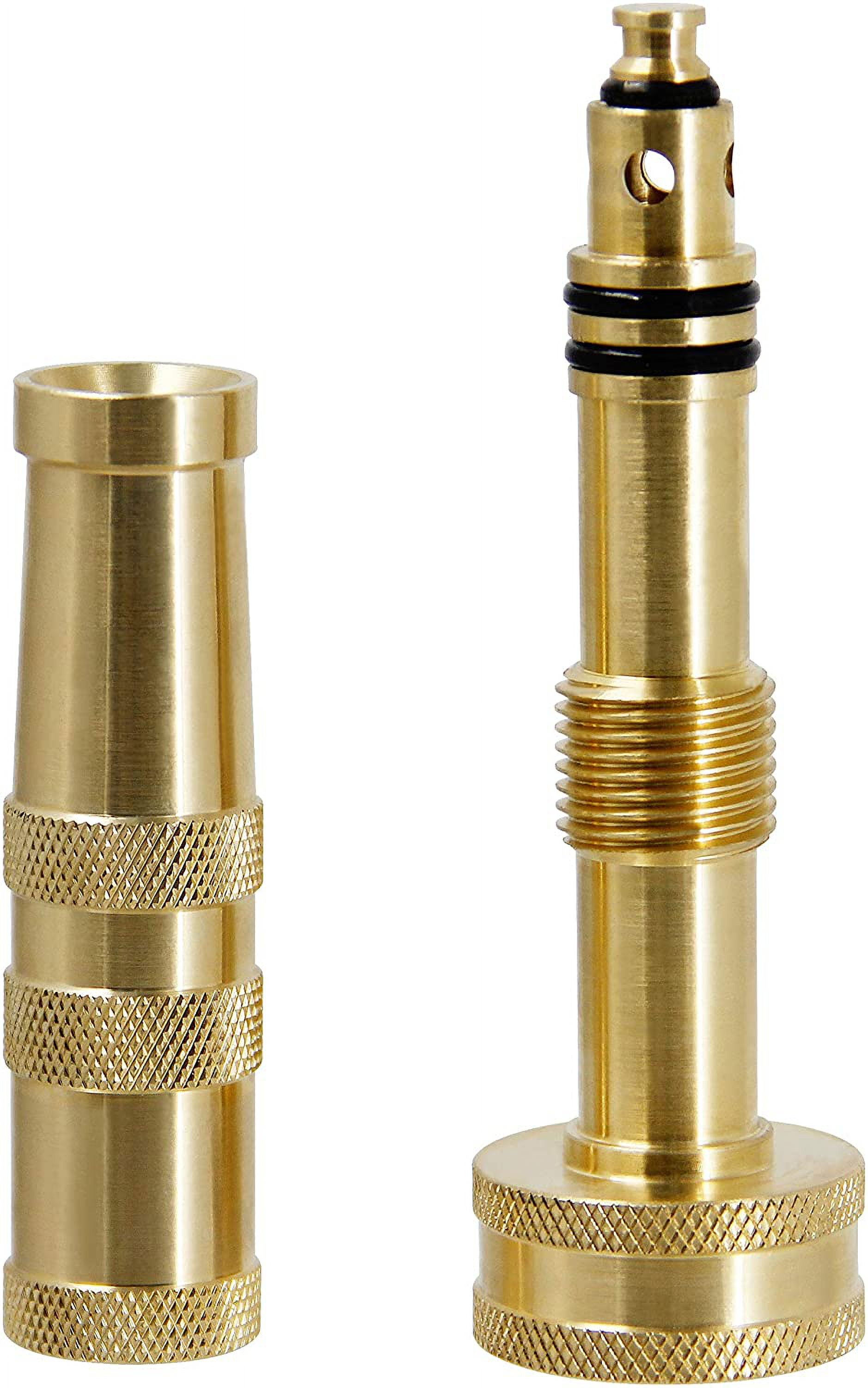 Heavy-Duty Brass Adjustable Twist Hose Nozzle, 2 Pack, TWIS3432