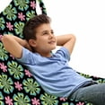 thumbnail image 1 of Floral Lounger Chair Bag, Doodle Style Colorful Tropical Flowers Illustration, High Capacity Storage with Handle Container, Lounger Size, Teal Pink, by Ambesonne, 1 of 5