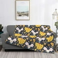 thumbnail image 2 of Rateoe Mouse Cheese Pattern Flannel Throw Blanket, Ultra-soft Blanket for Bed, Couch, Car, Hypoallergenic Anti-pilling blanket-80"x60"(Horizontal), 2 of 6