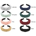 thumbnail image 2 of 8 Piezas Diademas con Nudos para Mujeres Niñas, Diadema Anudada Diademas de Tela Antideslizante Banda Ancha Anudada para el Cabello con Turbante Accesorios elásticos para el Cabello, 2 of 5
