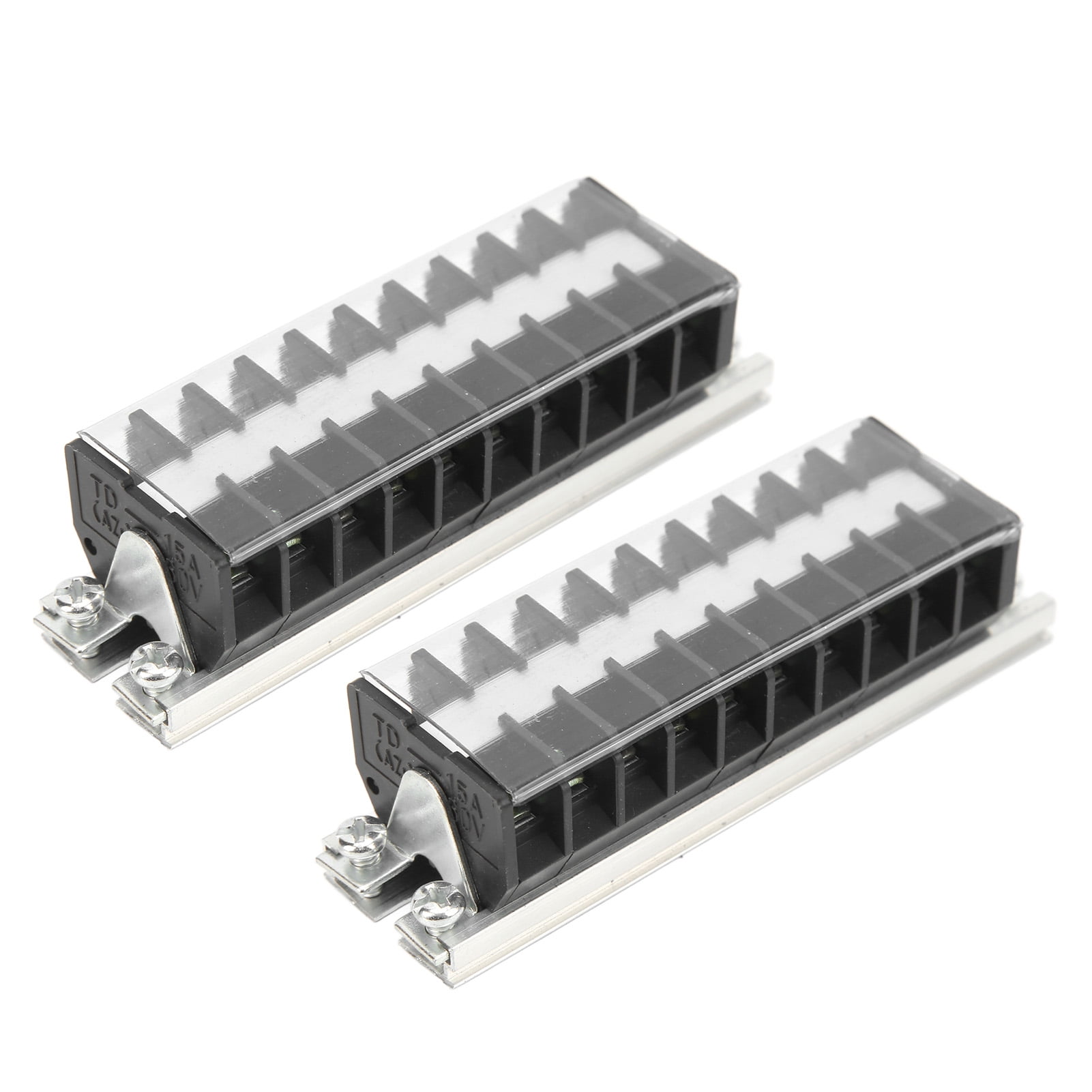 Terminal Barrier Strip, Electrical Conductivity Efficient Dual Row 15A