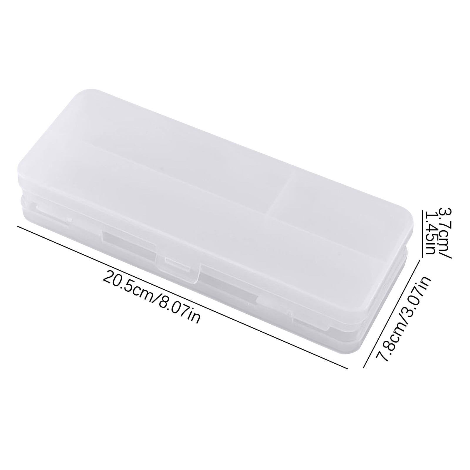 XMMSWDLA Plastic Pencil Case Plastic Stationery Case Frosted Clear