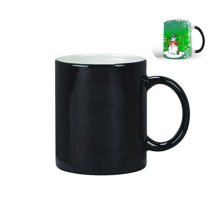 

YUNx 400ml Attractive Mug Delicate Ceramic Color Changing Xmas Water Cup for Daily Use