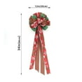 thumbnail image 3 of BKER Christmas Tree Topper Ribbon Bow Topper For Tree Xmas Ornaments For Holiday Great Gift Christmas Decoration, 3 of 5