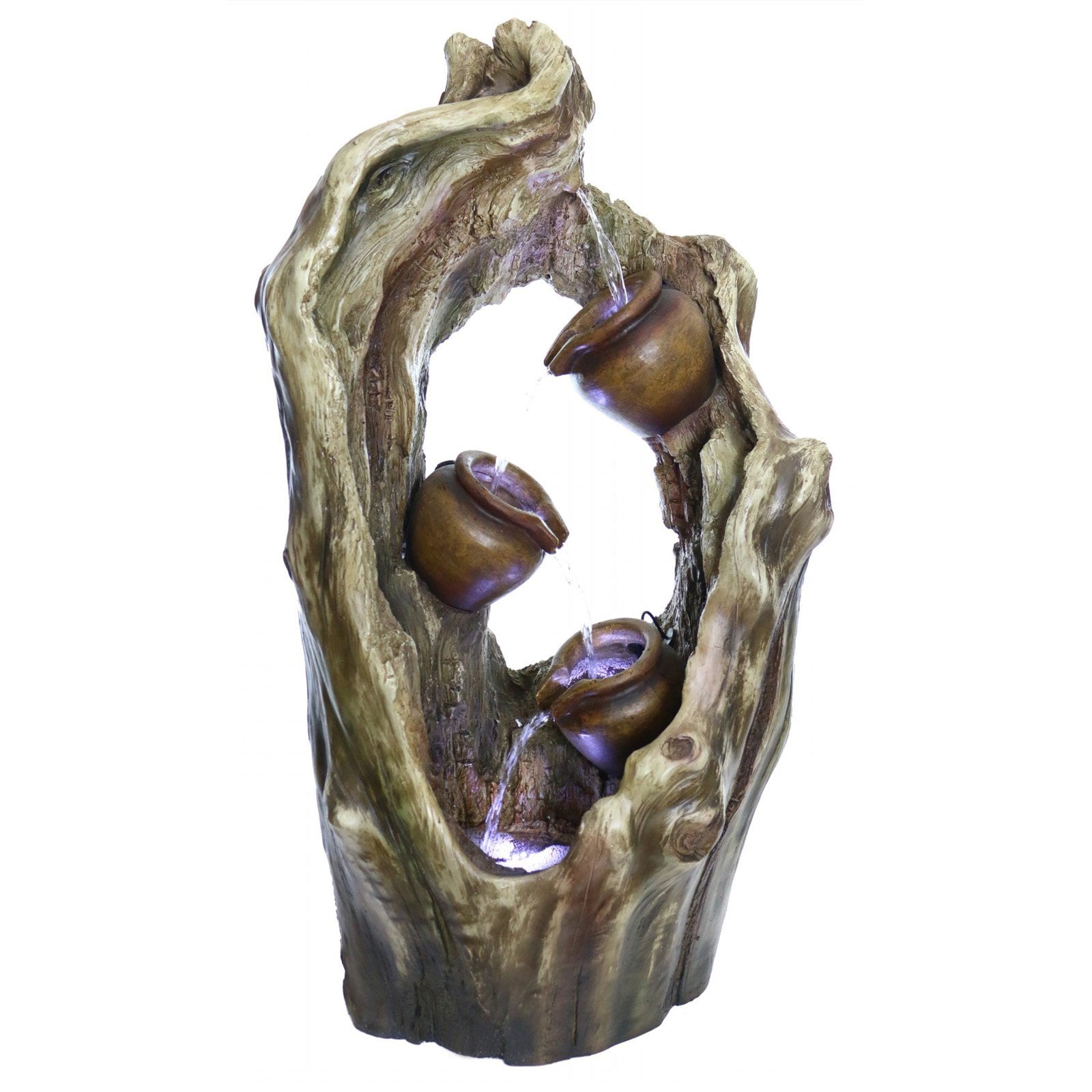 Alpine Curved Three-Tiered Fountain, 39 Inch Tall by Alpine Corporation