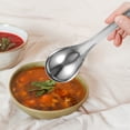 thumbnail image 3 of Cuchara de arroz para el hogar Cucharas para servir Vajilla japonesa de acero inoxidable Cucharón de sopa asiático Cuchara de postre Estilo simple Cuchara gruesa, 3 of 6