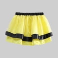 thumbnail image 2 of ZQUUVOU Girls Solid Tulle Skirt Gold Color Elastic Waist with Lining Performance Tutu Skirt Recital Dance Party Yellow, 2 of 3