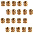 thumbnail image 1 of HUGFEGWE M2x3mm Female Thread Knurled Nuts Hx3.2mm OD Brass Threaded Insert Embedment Nuts Hydraulic Welded Joint Injection Molding Assortment Kit for 3D Printing Injection Molding 20PCS CJB91-25047, 1 of 8