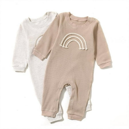 

SterneMond Baby Unisex Footed Coverall Set Outfit Long Sleeve Bodysuit Baby Rompers Sizes Newborn-18 Months-2 PC