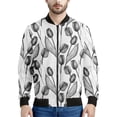 thumbnail image 3 of Chaqueta con cremallera con estampado 3D de flores de tulipán de los Países Bajos para hombre y mujer, sudadera con estampado floral, camisetas de manga larga geniales, chaquetas bomber de calle, 3 of 5