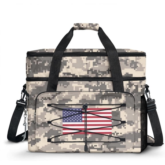 humcustom Soft Cooler Bag 60 Can Collapsible Insulated Sided Cooler Large Leakproof Camping Cooler Picnic Waterproof Beach Cooler Meal Prep Bag Portable Travel Cooler for Shopping,Kayaking,Road Trips