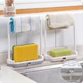 thumbnail image 2 of Locker Shelf Sink Telescopic Rack Adjustable Length Telescopic Sink Storage Rack Holder Kitchen Caddy Sponge Towel Dish Basket Brush Drain Organizers, Kitchen Essentials Clearance Sale, 2 of 9