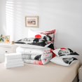 thumbnail image 6 of Castle Fairy Teenagers Japanese Samurai Twin Bedding Sets,Black Red Bedding Comforter Set, 6 of 8