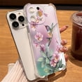thumbnail image 2 of Flower And Bird Popular Pattern Acrylic Four-corner Drop-resistant Mobile Phone Case Is Suitable For Iphone14ProMax/14Plus/14Pro/14,iphone13ProMax/13Pro/13/13MINI,iphone12ProMax/12Pro/12,iphone11ProMa, 2 of 4