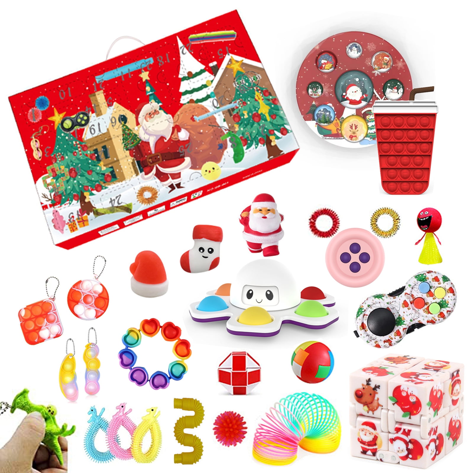 Biekopu Christmas Advent Calendar Fidget Toys Set,24Days Christmas