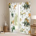 thumbnail image 3 of Manfei Cartoon Animal Dinosaur Black Out Curtains for Preppy Children Kids,Jungle Wildlife Dino Curtains Pack of 2 (42x63 Each),Botanical Plants Bedroom Curtains,Super Cozy Room Decor, 3 of 6