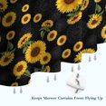 thumbnail image 6 of Sunflower Black Pattern Modern Waterproof Shower Curtain Set with 12 Hooks, Washable Decorative Bathroom Shower Curtain, 6 of 6