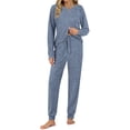 thumbnail image 3 of Fantaslook Two Piece Sets for Women Lounge Sets Casual Long Sleeve Tops and Long Pants Vacation Travel Fall Outfits Pajama Sets, 3 of 8