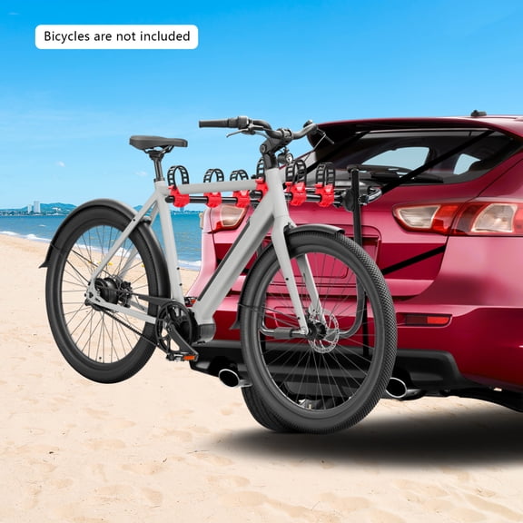 Miumaeov Bike Rack for Car,3-Bike Trunk Mount Rack Rear Bike Rack for SUV,Carbon Steel & Nylon Car 3-Bike Rack for Trunks/SUVs/Minivans