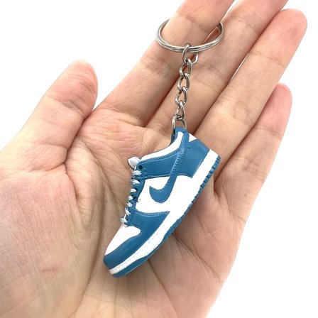 Single Shoe No Box 3D Mini Sneaker Keychain, Basketball Sneaker Collectible For Dunks