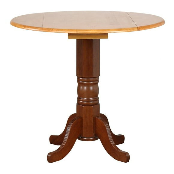 Sunset Trading Oak Selections 42" Extendable Drop Leaf Wood Pub Table in Nutmeg
