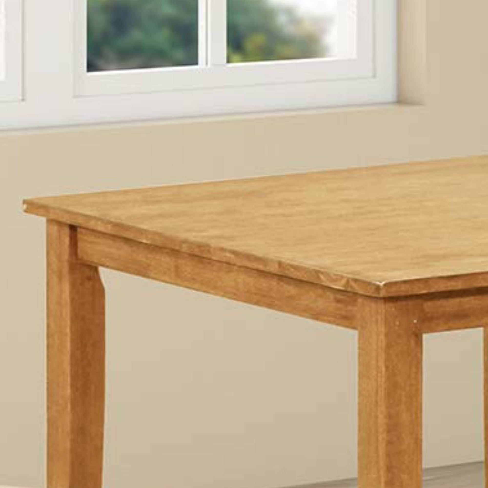 Kings Brand Furniture - Kurmer Square Solid Wood Dining Room Kitchen Table (Natural Oak)