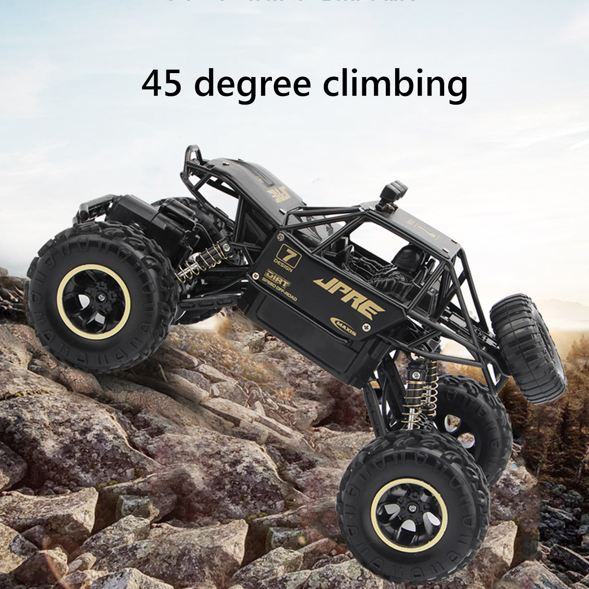 1:16 Alloy Remote Controls Car Monster Trucks, 4WD Climbing RC Cars Off Road, RC Crawler Toys for Boys Kids Gifts - image 5 of 11