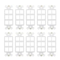 thumbnail image 1 of Adaptador de placa de pared decorativa de 6 puertos, blanco, paquete de 10, 1 of 4