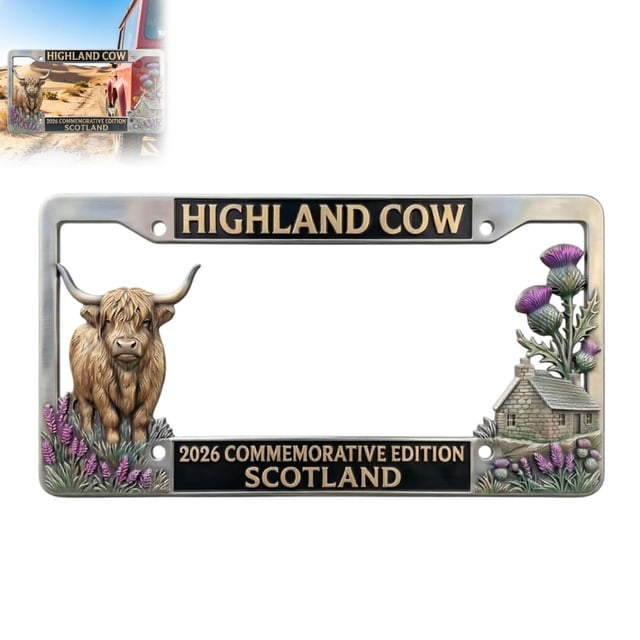 Ainf Cow Commemorative Edition License Plate Cow License Plate Animal Cows & License Plate Holder Metal Vehicles Standard For Front