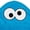 Blue Cookie Monster, variant on Sesame Street Baby Boys' Cotton Character Hooded Towel with Corner Pockets Red Elmo