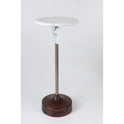 Better Homes & Gardens Aster Drink Table, White Marble photo 7