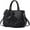 Black, variant on Women's Pu Leather Satchel Handbags 3D Flower Seris Evening Bags Crossbody Tote Purse Bag with Detachable Strap