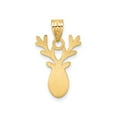 thumbnail image 3 of 14k Yellow Gold Reindeer Pendant Necklace with Red Nose and Antlers, Christmas Holiday Charm for Women, Festive Seasonal Jewelry, Dainty Animal Symbol of Cheer and Winter Spirit, 3 of 6
