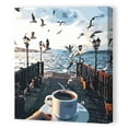 thumbnail image 1 of 40 x 50cm Paint by Numbers Kits DIY Art Decor Hand Painted with Frame for Wall Decoration - Afternoon Coffee, 1 of 14