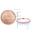 thumbnail image 2 of Sterling Silver Rose Tone Finish Milgrain Cubic Zirconia Ring, 2 of 2